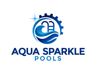 Aqua Sparkle Pools logo design by ingepro