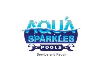 Aqua Sparkle Pools logo design by enan+graphics