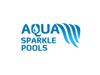 Aqua Sparkle Pools logo design by mindstree