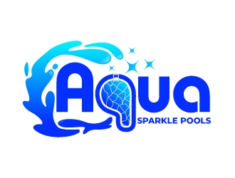 Aqua Sparkle Pools logo design by uttam