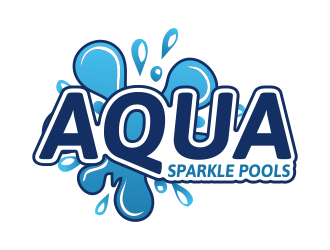 Aqua Sparkle Pools logo design by done