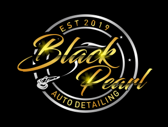 Black Pearl Auto Detailing logo design by Greenlight
