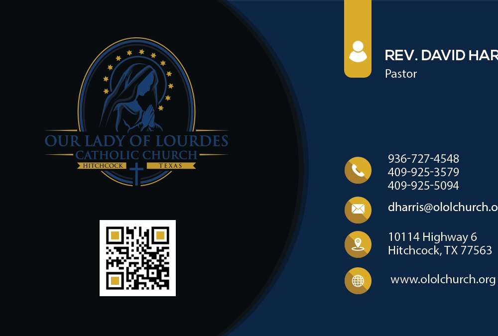 Our Lady of Lourdes Catholic Church logo design by aryamaity