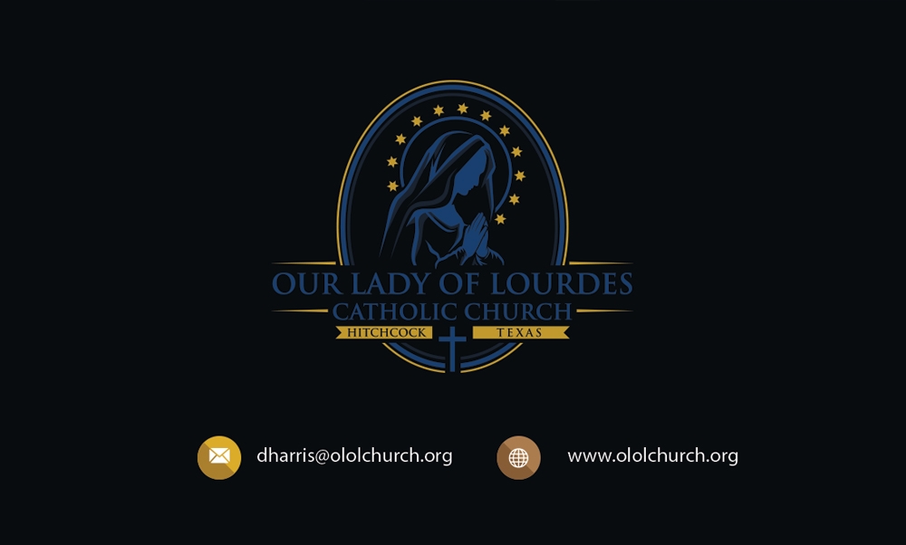 Our Lady of Lourdes Catholic Church logo design by aryamaity