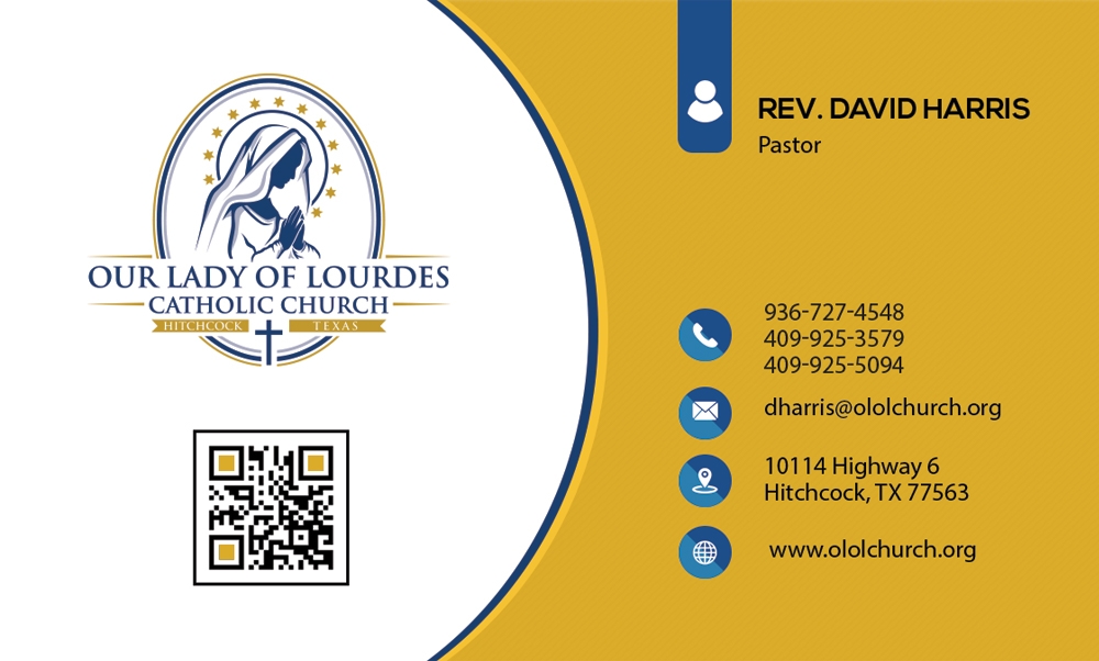 Our Lady of Lourdes Catholic Church logo design by aryamaity