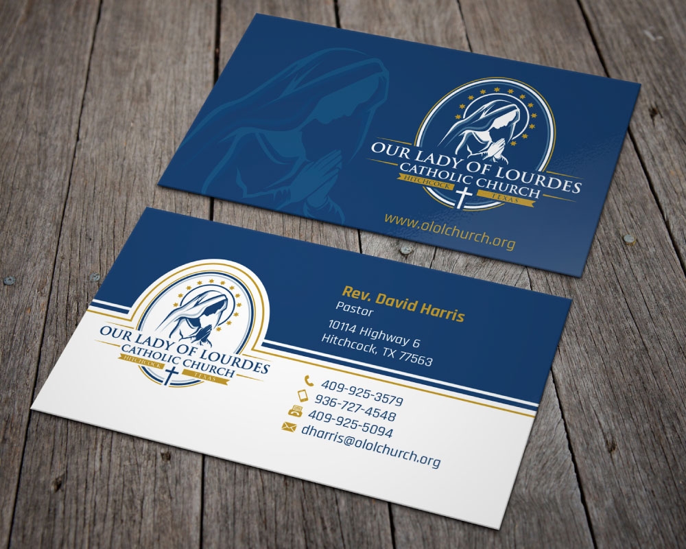 Our Lady of Lourdes Catholic Church logo design by Boomstudioz
