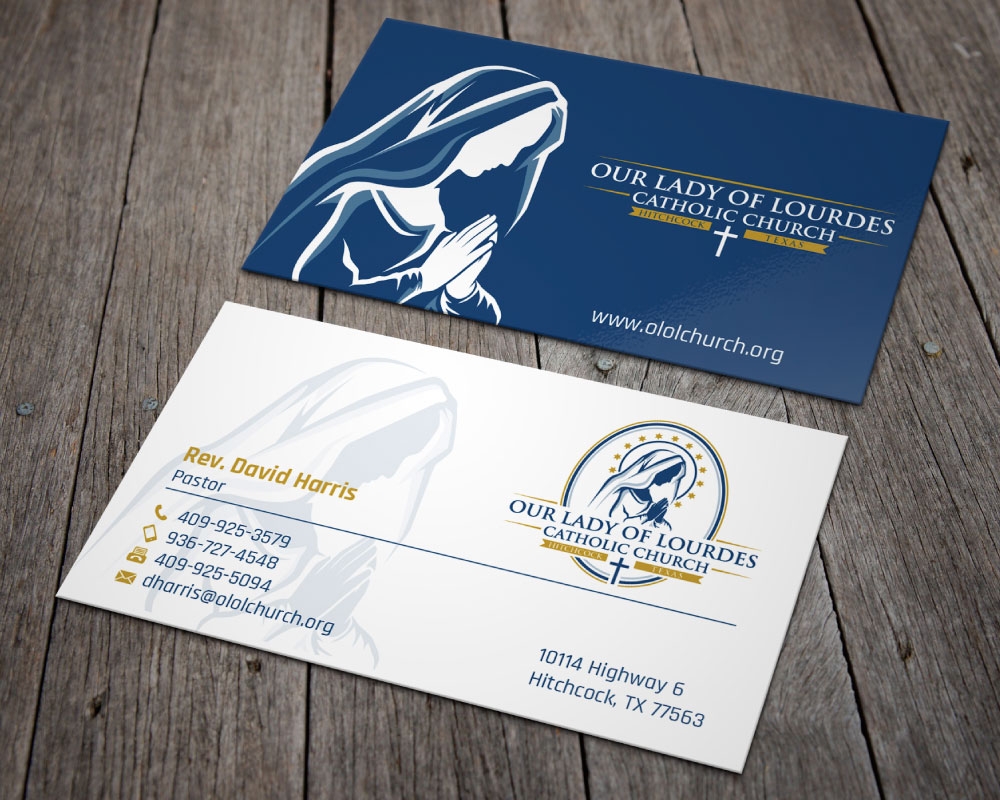 Our Lady of Lourdes Catholic Church logo design by Boomstudioz