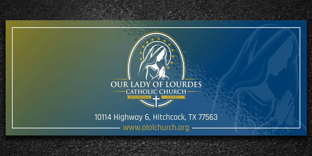 Our Lady of Lourdes Catholic Church logo design by Boomstudioz