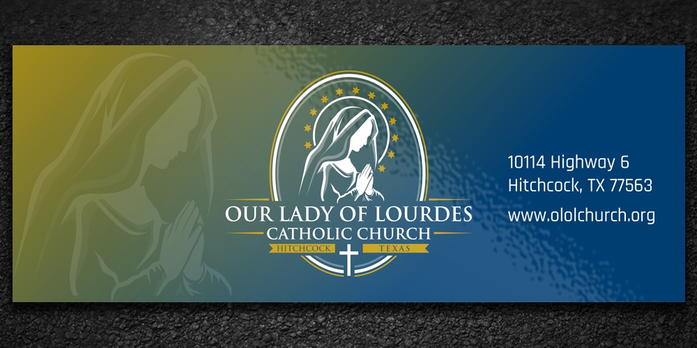 Our Lady of Lourdes Catholic Church logo design by Boomstudioz