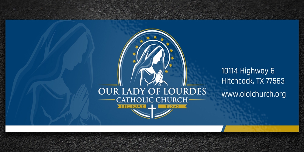 Our Lady of Lourdes Catholic Church logo design by Boomstudioz