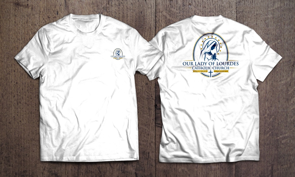 Our Lady of Lourdes Catholic Church logo design by Boomstudioz