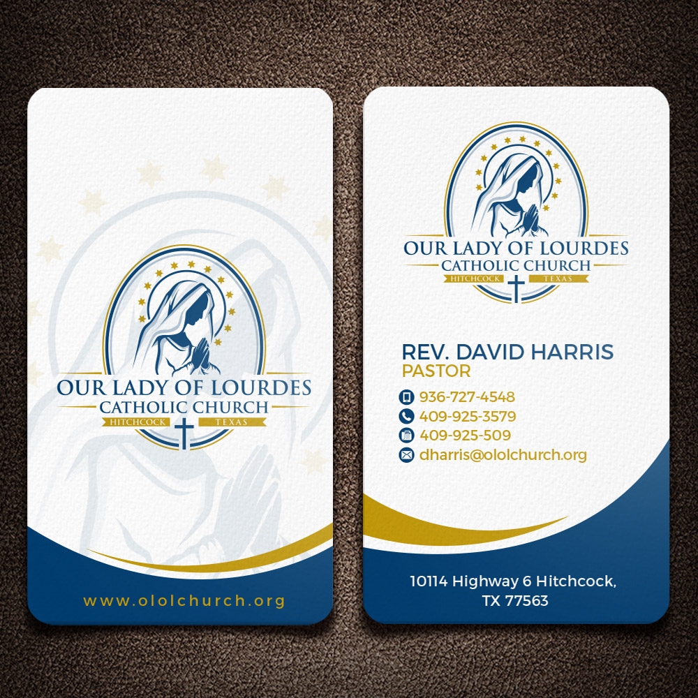 Our Lady of Lourdes Catholic Church logo design by scriotx