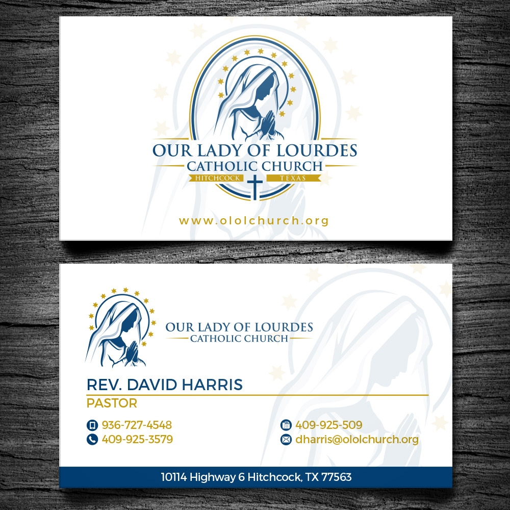 Our Lady of Lourdes Catholic Church logo design by scriotx