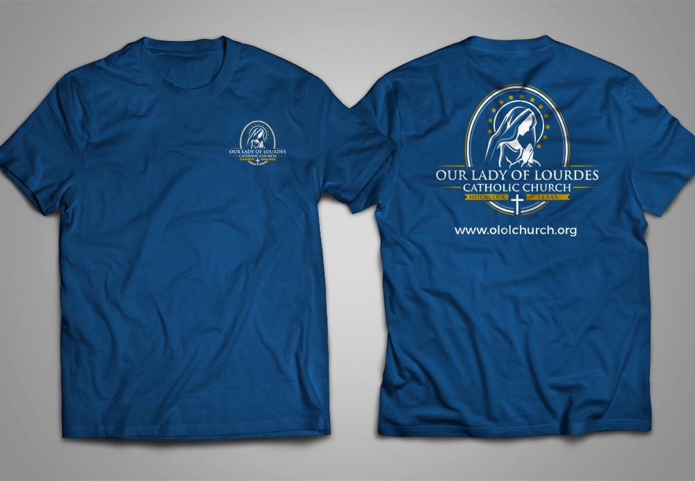 Our Lady of Lourdes Catholic Church logo design by scriotx