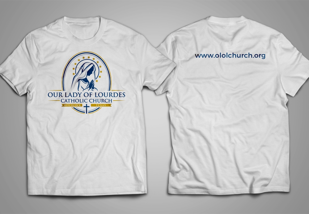Our Lady of Lourdes Catholic Church logo design by scriotx