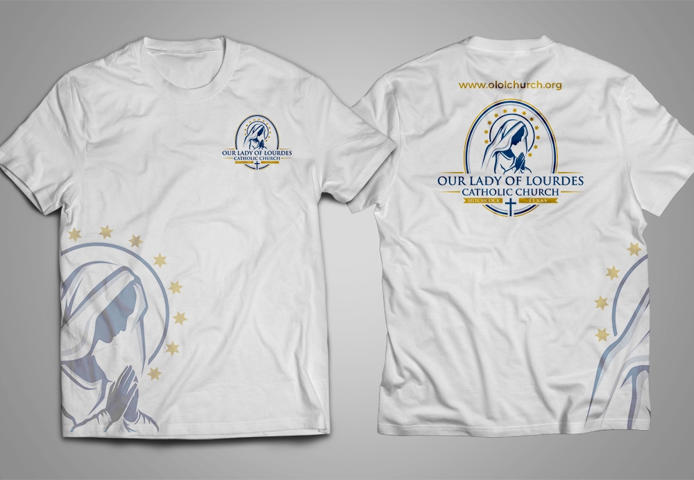 Our Lady of Lourdes Catholic Church logo design by scriotx