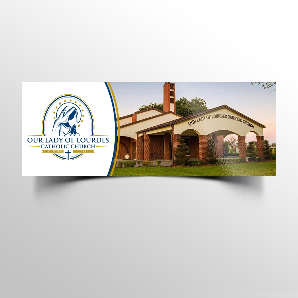 Our Lady of Lourdes Catholic Church logo design by scriotx