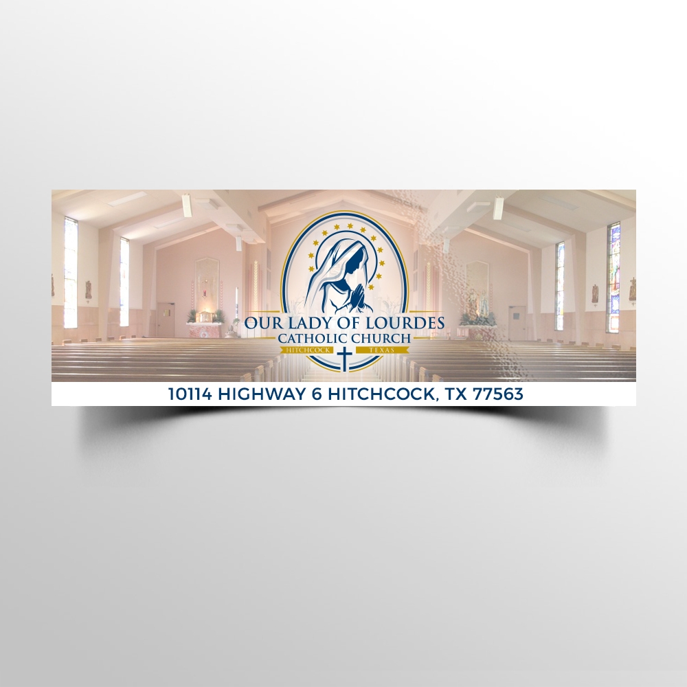 Our Lady of Lourdes Catholic Church logo design by scriotx
