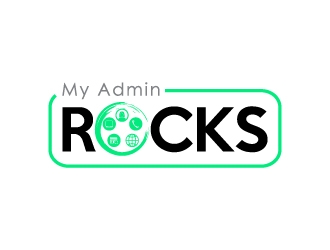 My Admin Rocks  logo design by twomindz
