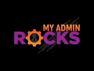 My Admin Rocks  logo design by fastsev