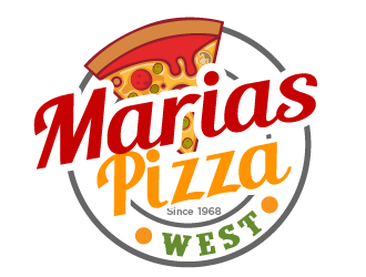 marias pizza west logo design by THOR_