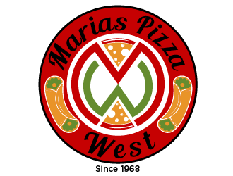 marias pizza west logo design by THOR_