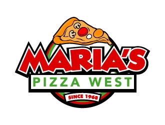 marias pizza west logo design by daywalker