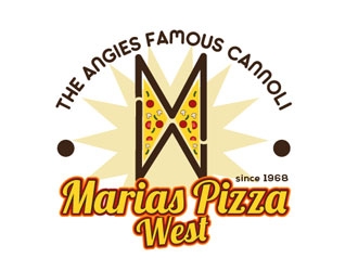 marias pizza west logo design by LogoInvent
