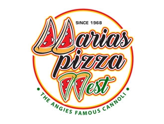 marias pizza west logo design by frontrunner
