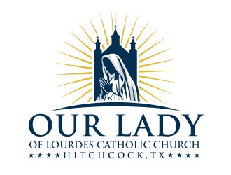 Our Lady of Lourdes Catholic Church logo design by invento