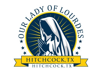 Our Lady of Lourdes Catholic Church logo design by invento