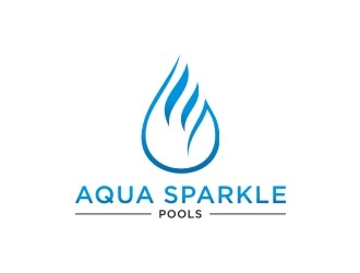 Aqua Sparkle Pools logo design by sabyan