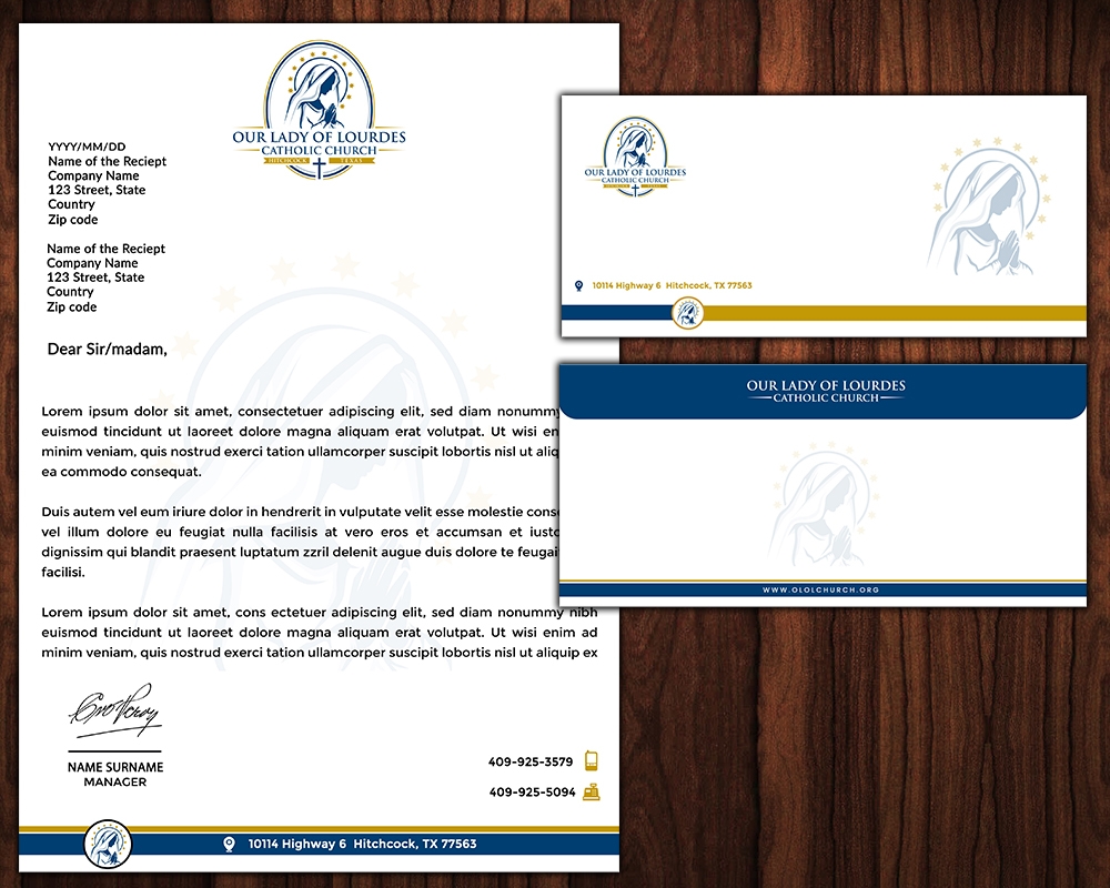 Our Lady of Lourdes Catholic Church logo design by MastersDesigns