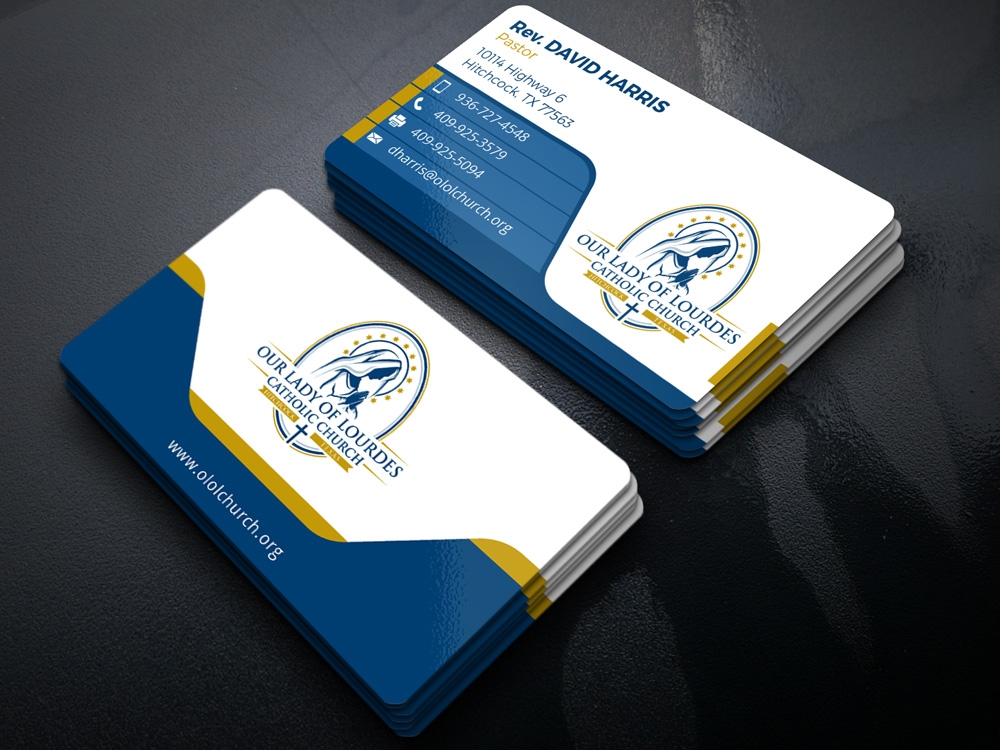 Our Lady of Lourdes Catholic Church logo design by Gelotine