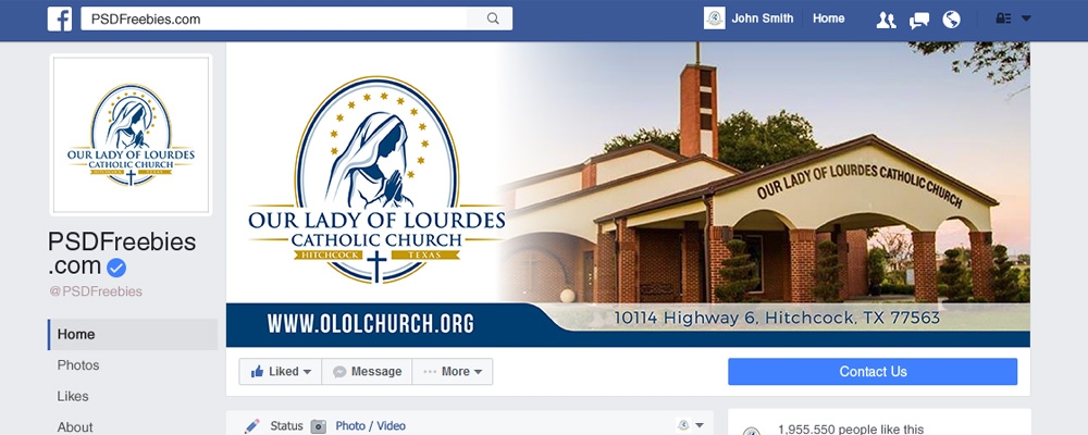 Our Lady of Lourdes Catholic Church logo design by Gelotine