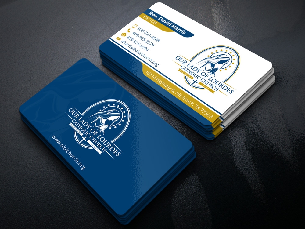 Our Lady of Lourdes Catholic Church logo design by Gelotine