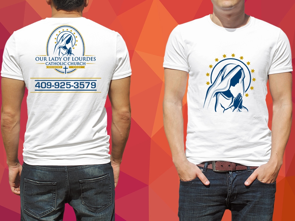 Our Lady of Lourdes Catholic Church logo design by Gelotine