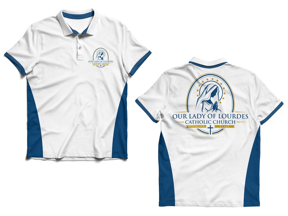 Our Lady of Lourdes Catholic Church logo design by Gelotine