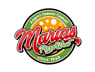 marias pizza west logo design by MarkindDesign