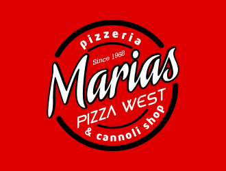 marias pizza west logo design by nandoxraf