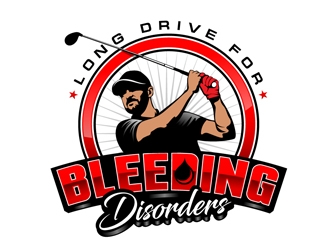 Long Drive for Bleeding Disorders logo design by DreamLogoDesign