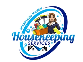 Sparkling Haven Housekeeping Services logo design by DreamLogoDesign