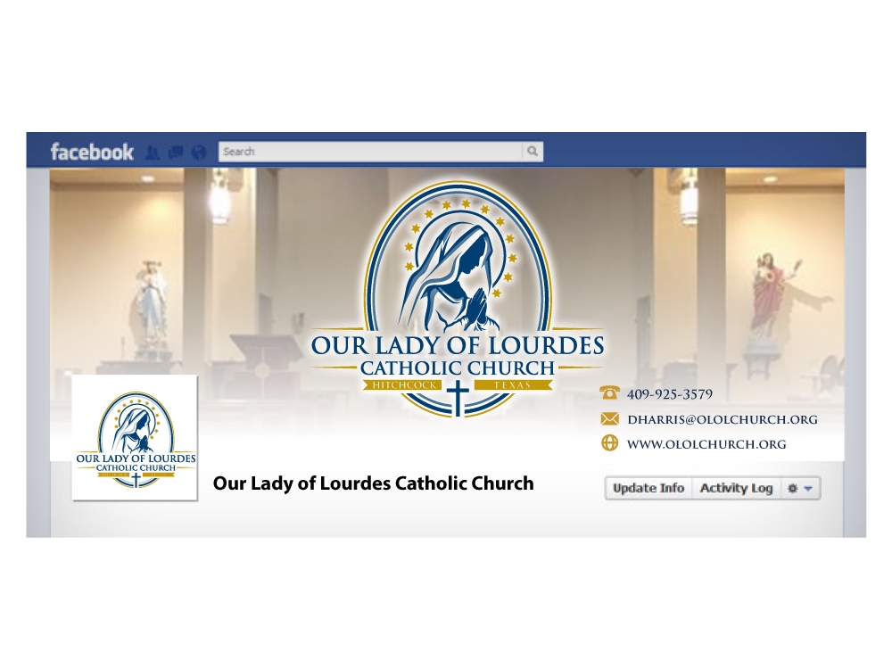 Our Lady of Lourdes Catholic Church logo design by jaize