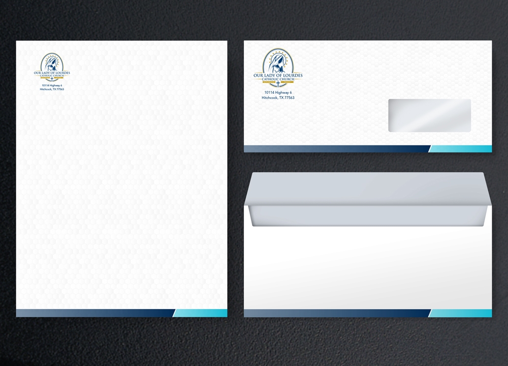 Our Lady of Lourdes Catholic Church logo design by KHAI