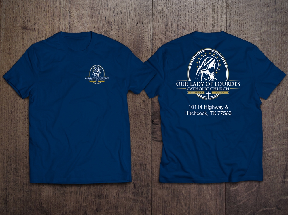 Our Lady of Lourdes Catholic Church logo design by KHAI
