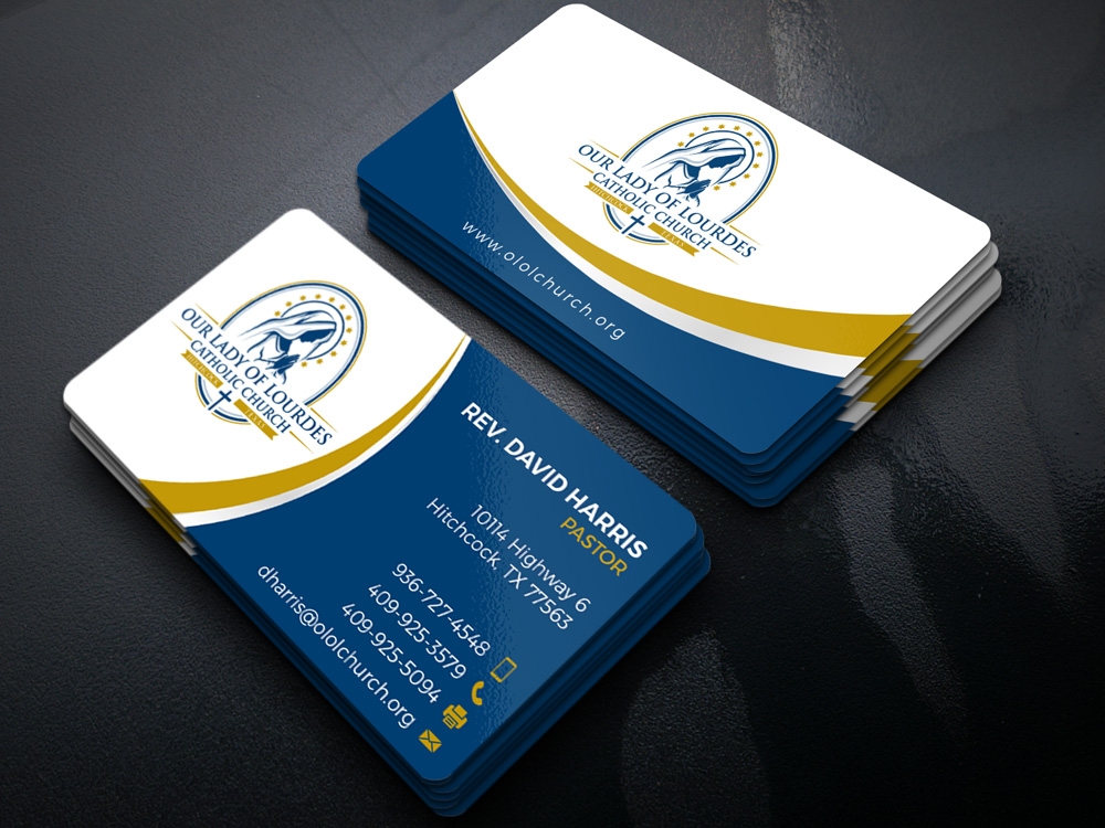 Our Lady of Lourdes Catholic Church logo design by Gelotine