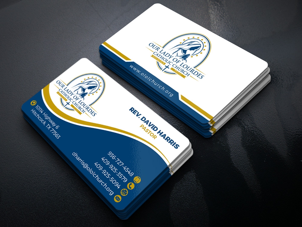 Our Lady of Lourdes Catholic Church logo design by Gelotine