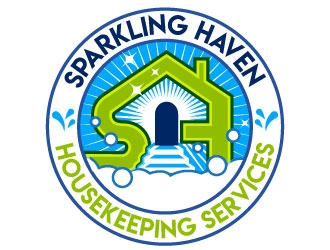 Sparkling Haven Housekeeping Services logo design by Suvendu