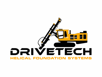 DriveTech Helical Foundation Systems logo design by hidro