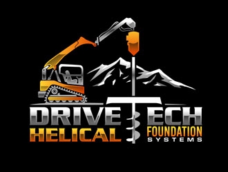 DriveTech Helical Foundation Systems logo design by DreamLogoDesign